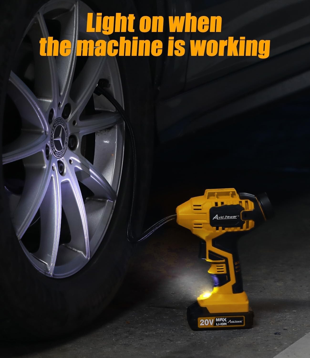 Lightweight 20V Air Pump for Cars & Bikes - Versatile Inflator with Accessories