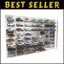 Load image into Gallery viewer, Clear Acrylic Wall-Mounted Cabinet with 56 Slots for 1/64 Scale Car Models