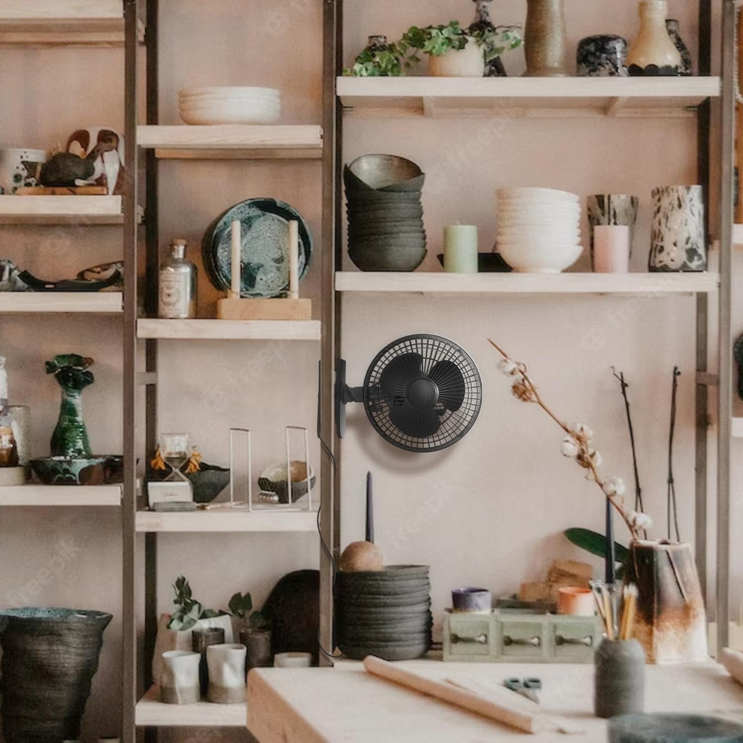 6-Inch Whisper Quiet 2-Speed Clip-On Fan with Safety Grill for Home & Office