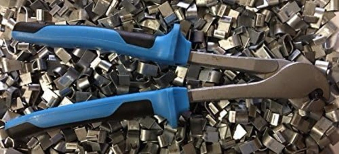 Alloy Steel J-Clip Pliers & 2 lbs of Clips, Ideal for DIY Cage Projects