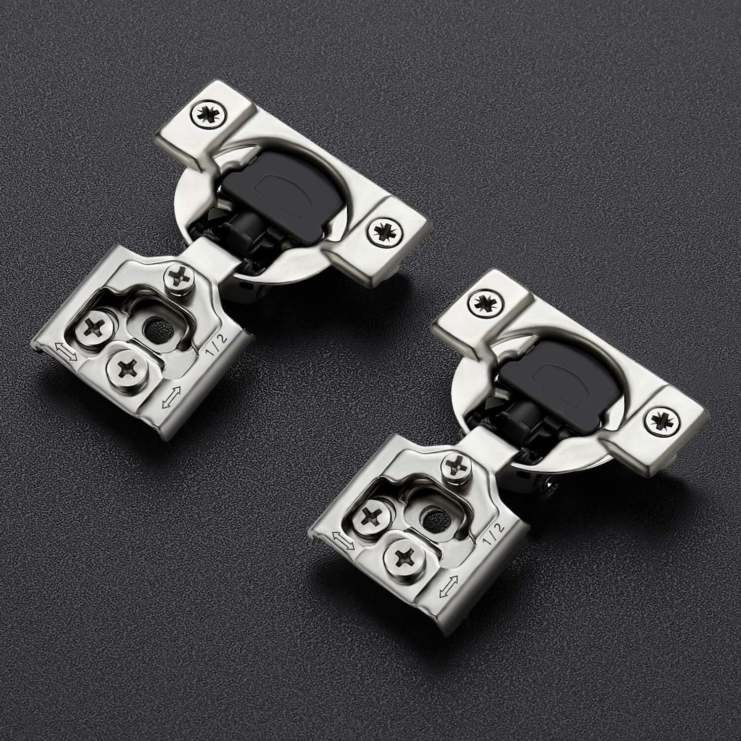 Heavy Duty Stainless Steel Soft Close Hinges Set - 30 Count Nickel Finish