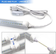 Load image into Gallery viewer, Versatile 4FT LED Tube Lights: 10-Pack, 40W, 6500K - Ideal for Garage &amp; Office