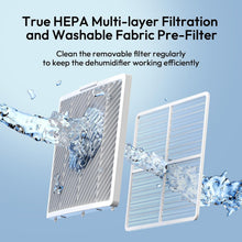 Load image into Gallery viewer, Quiet 50 Pint Dehumidifier with Air Filter - Perfect for Basements &amp; Large Rooms