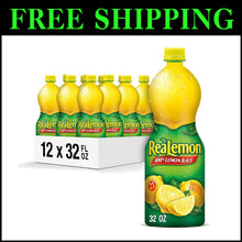 Load image into Gallery viewer, Fresh Taste 100% Lemon Juice 32 Fl Oz Bottles - Pack of 12 for Versatile Recipes