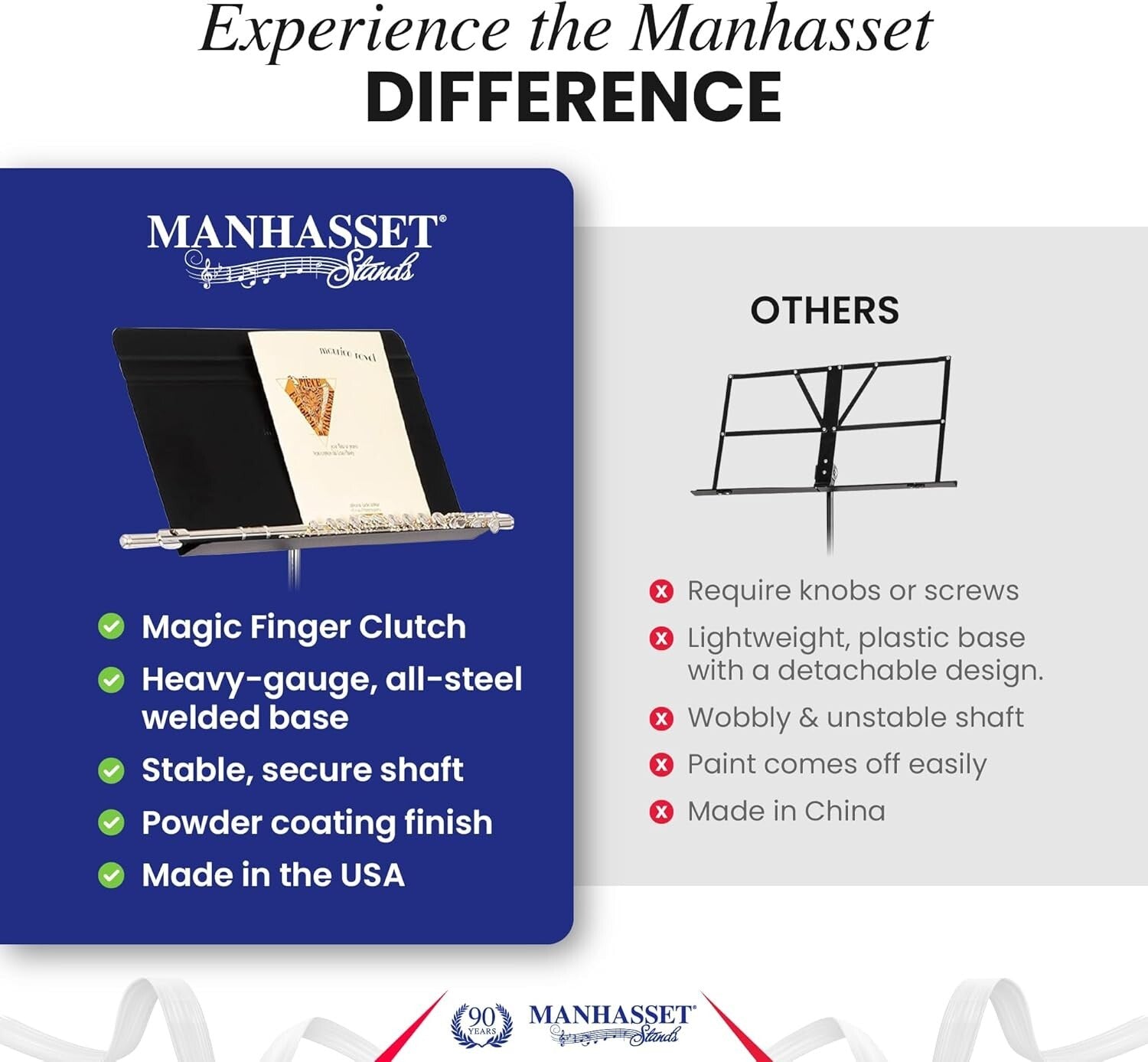 Long-Lasting Adjustable Music Stand 6-Pack - Ideal for Educators & Orchestras