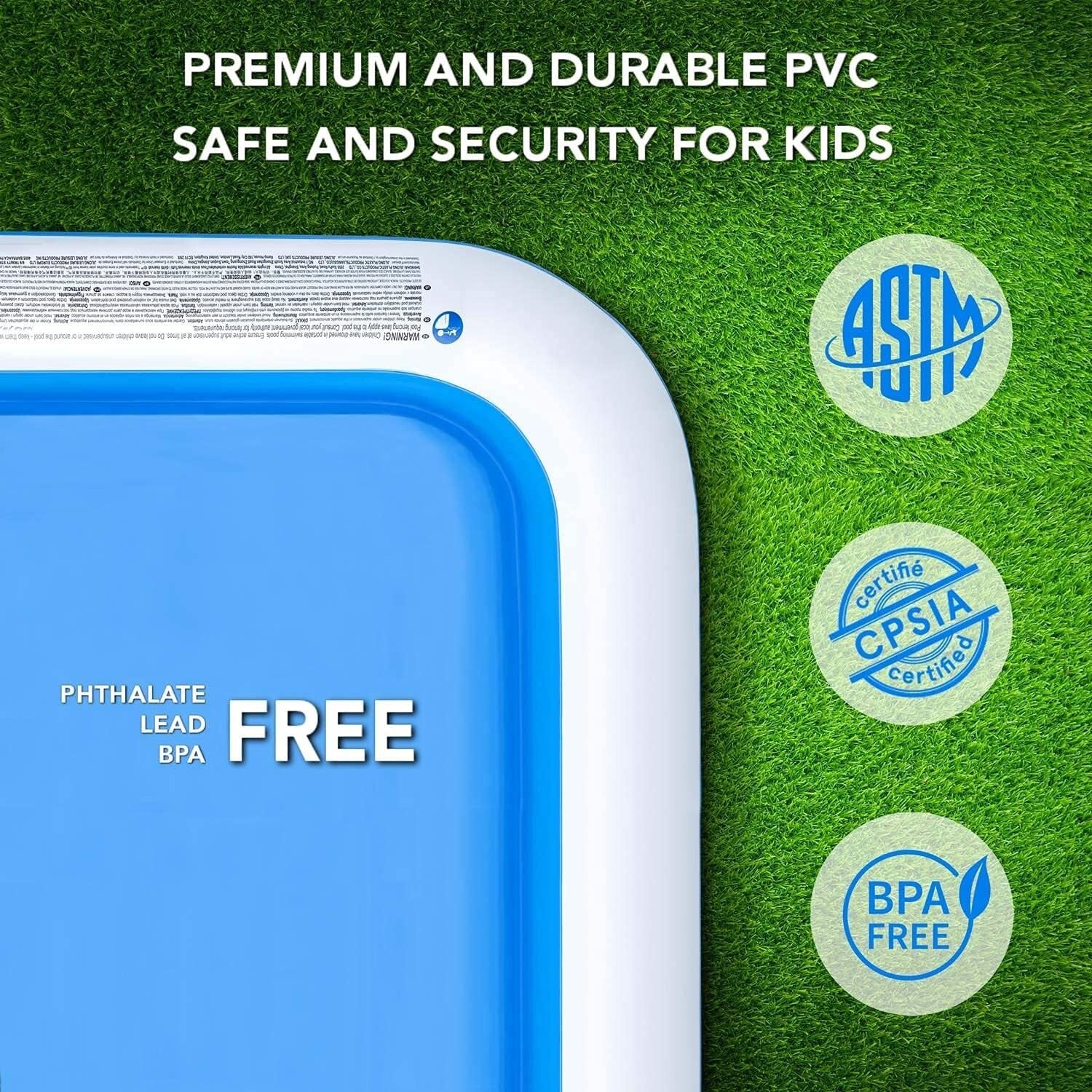 Easy Set Full-Sized Lounge Pool - 103" x 69" for Kids & Adults Outdoor Enjoyment