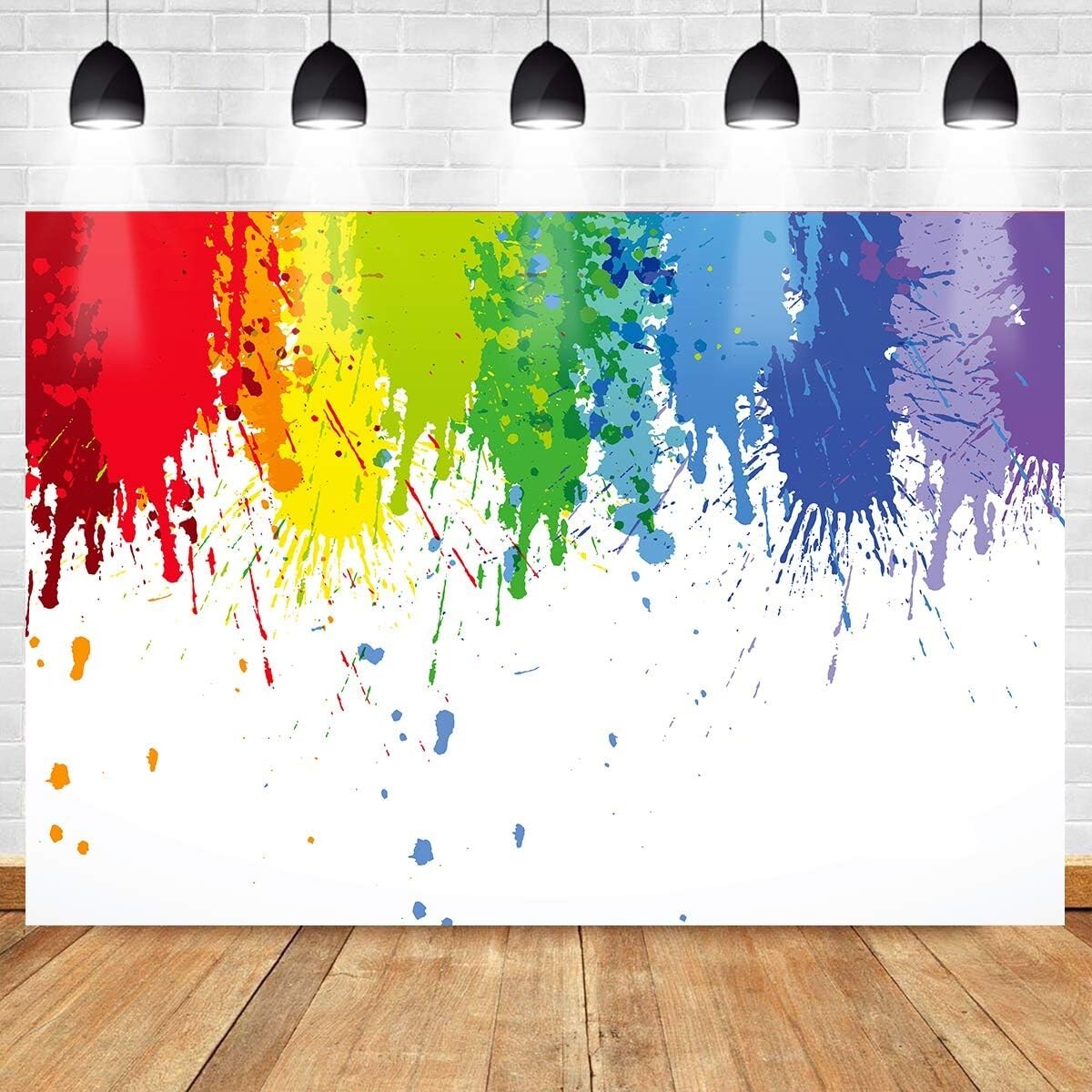 Lightweight Abstract Paint Splatter Backdrop, Ideal for Photo Booths (10x7ft)