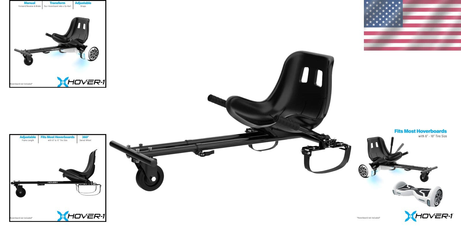 Transform Your Hoverboard with Adjustable Go-Kart Attachment - Fun for All Ages