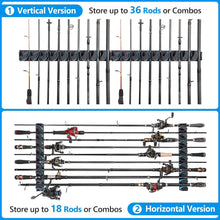Load image into Gallery viewer, Innovative Vertical Fishing Rod Holder Set – 36 Rod Capacity &amp; Secure Grip