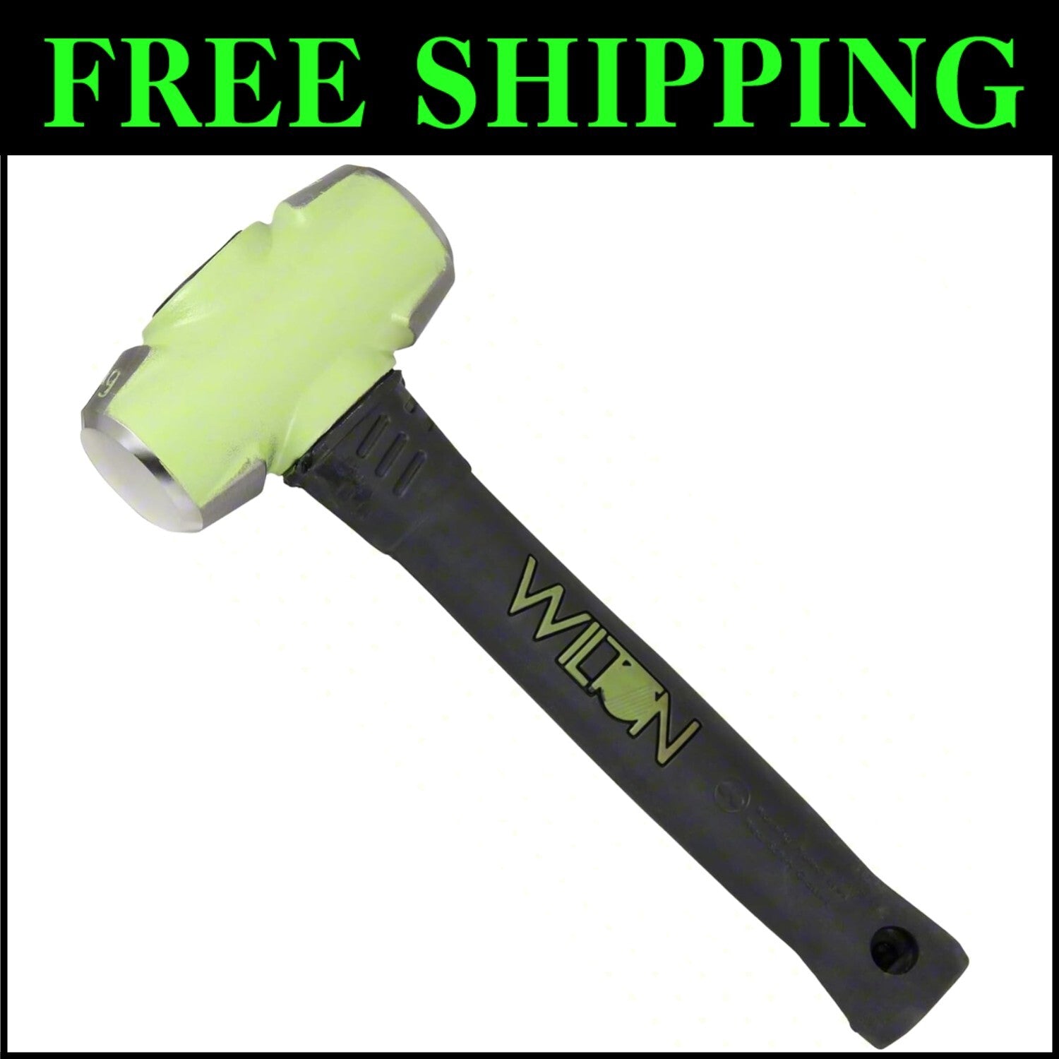 B.A.S.H 12" Soft Face Sledge Hammer - Durable 4 lb Head with Ergonomic Grip