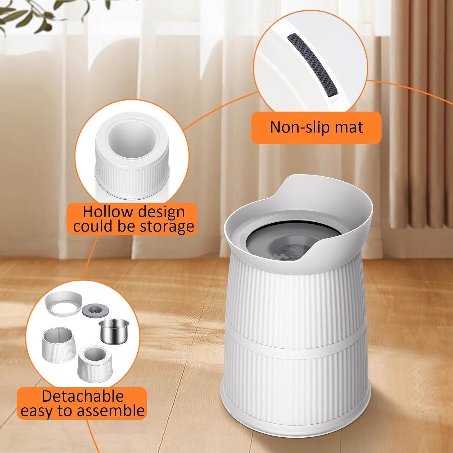 4.4L Stainless Steel Elevated Dog Water Bowl with Non-Slip Base for Large Dogs