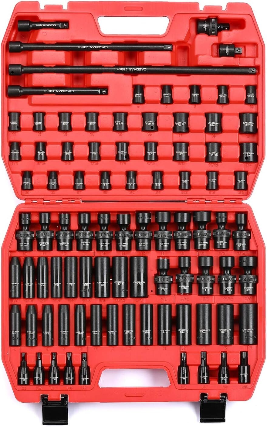 Heavy Duty 3/8" Drive Master Socket Set - Durable Chrome Moly Construction