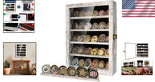Load image into Gallery viewer, Elegant Rustic White Coin Display Case - Protect Your Collectibles in Style