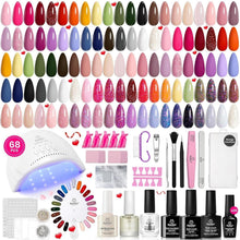 Load image into Gallery viewer, Beetles 68PCS Gel Nail Polish Kit with UV Light &amp; 35 Colors for At-Home Glam