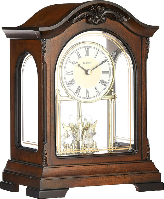 Classic Walnut Pendulum Clock with Westminster Chime - Living Room Must-Have