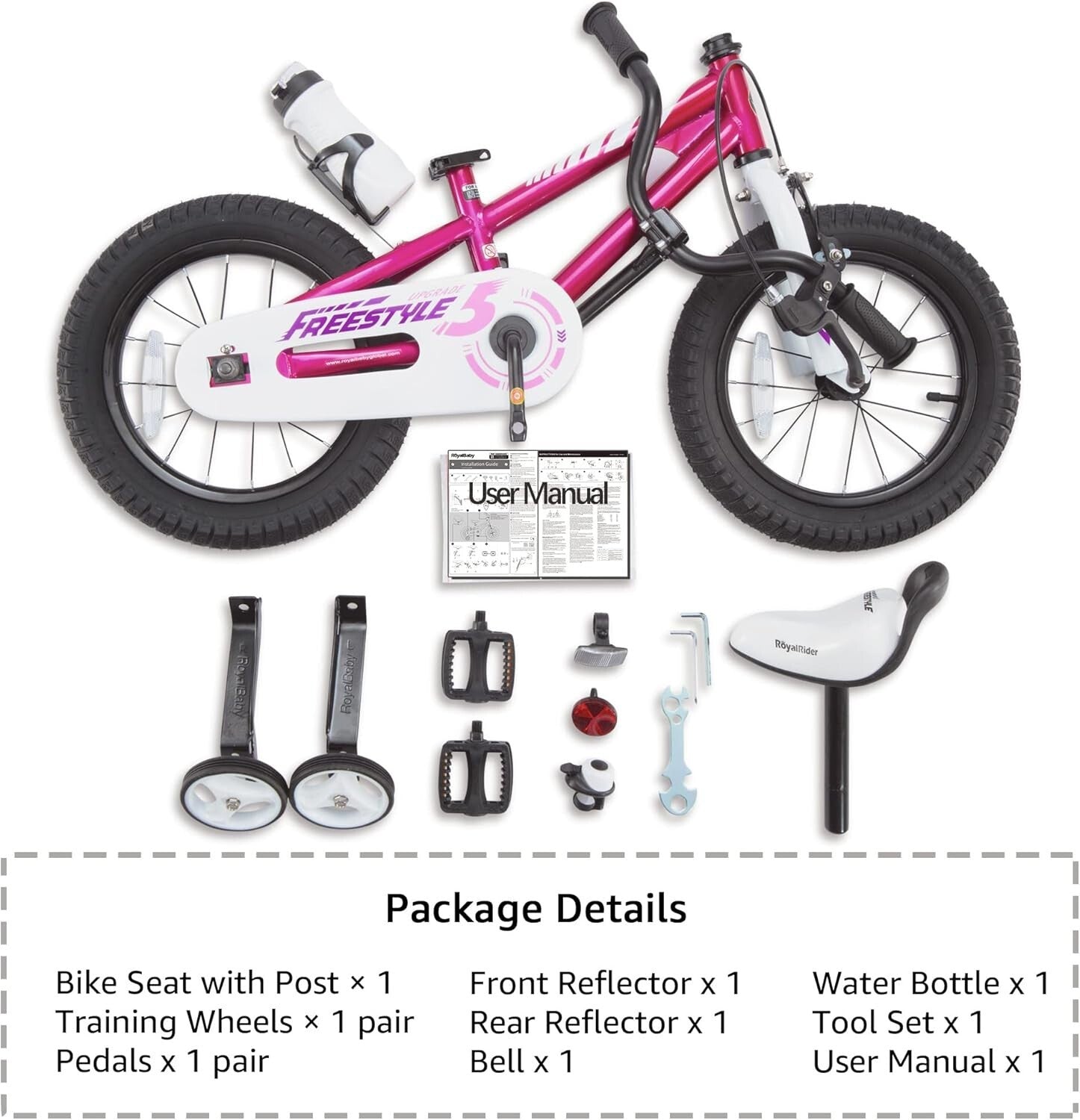 Adjustable Kids Bike 16-Inch with Training Wheels - Easy Learning for Ages 4-7