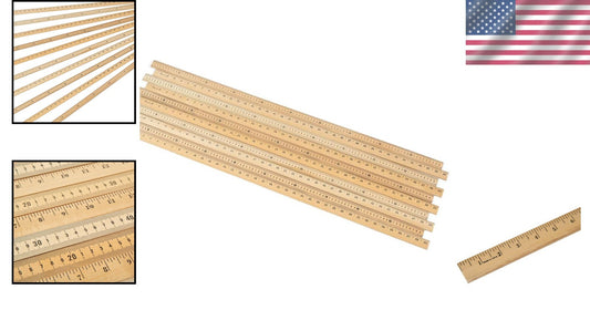 Economy Pack of 10 Yardsticks with Dual Scales - Perfect for Classroom & Home