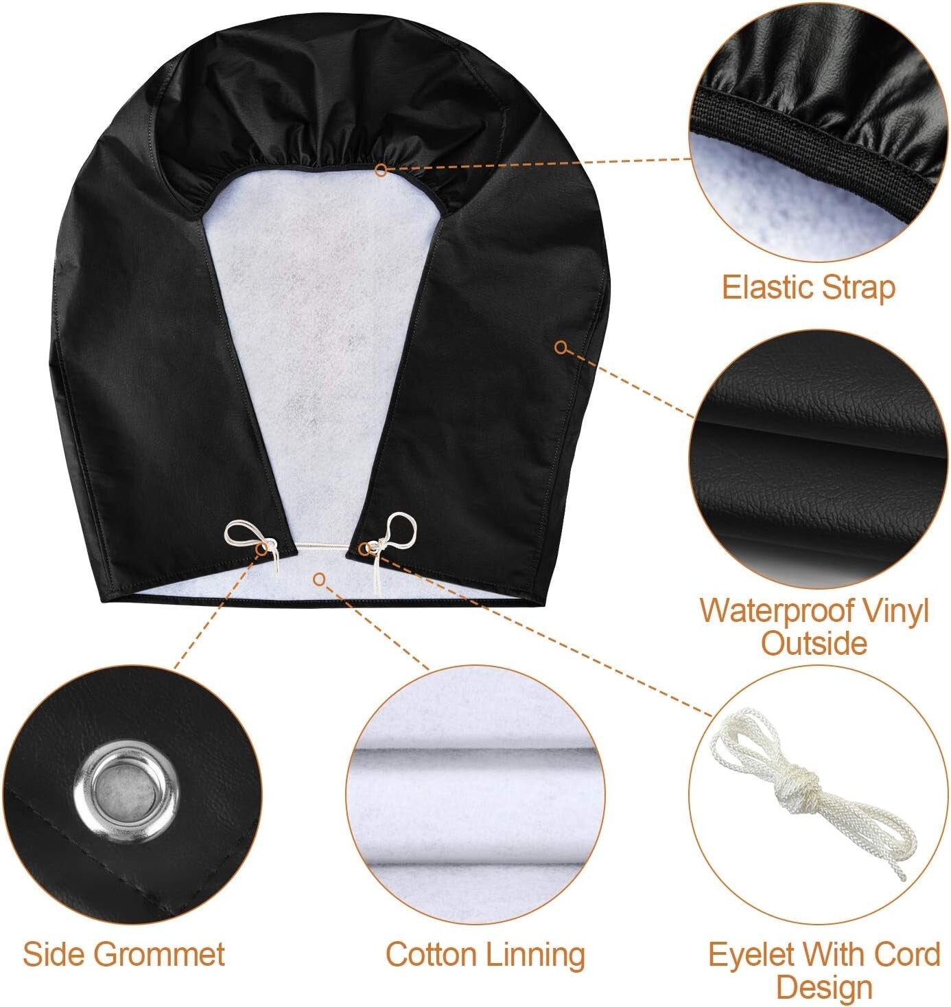Elasticized Tire Covers for 29.25-31.75 Inch Wheels - Heavy-Duty & Waterproof