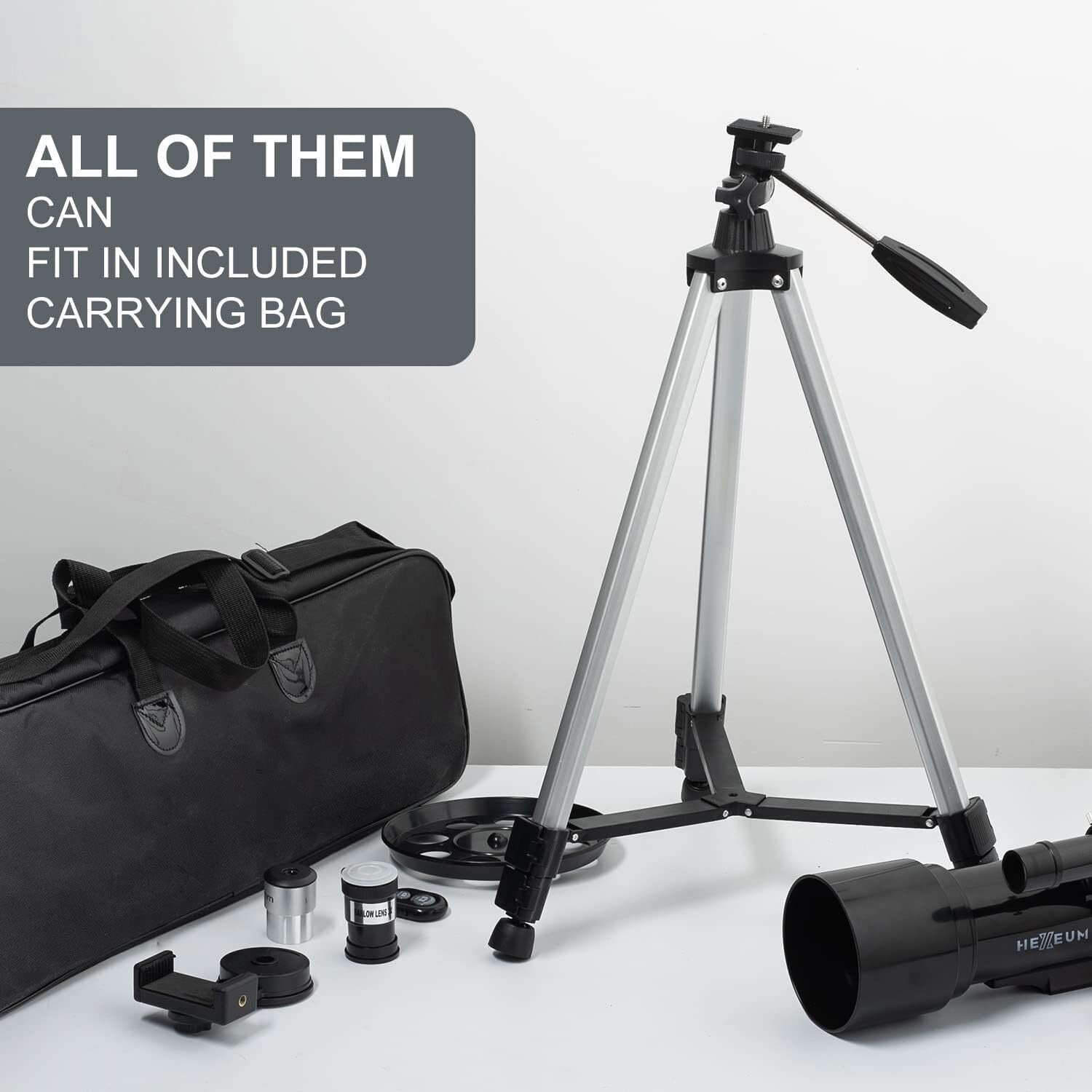 70mm Aperture Astronomical Telescope with Adjustable Tripod and Wireless Remote