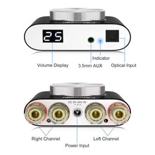 Load image into Gallery viewer, Compact 200W HiFi Stereo Mini Amplifier with Bluetooth, AUX &amp; Optical Inputs