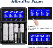 Load image into Gallery viewer, Lightweight 4 Bay Universal Battery Charger - Fast Charging &amp; Safety Certified