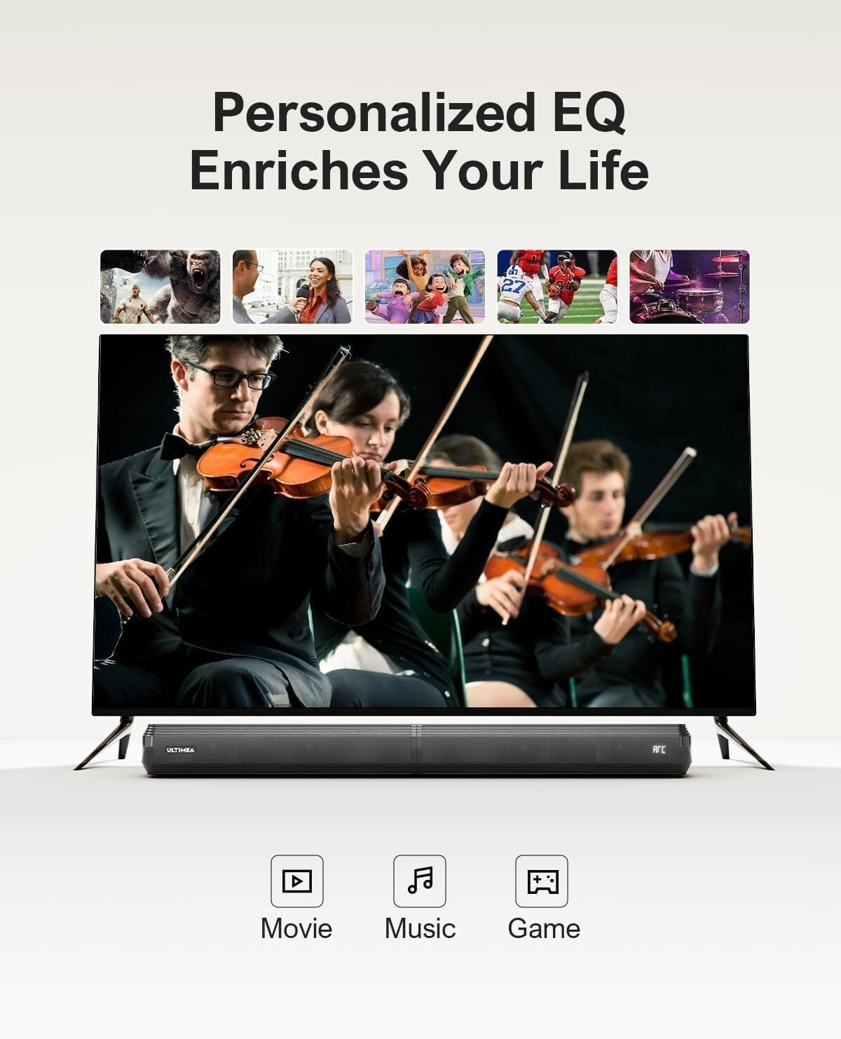 Dynamic 2.2ch Sound Bar with Detachable Design - Wall Mountable & App Control