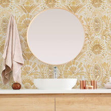 Load image into Gallery viewer, Saffron Sun Peel &amp; Stick Damask Wallpaper - Effortless Home Transformation
