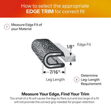Load image into Gallery viewer, PVC Edge Protector Trim - 25ft Black with Pebble Texture, Easy Application