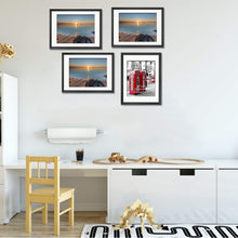 Load image into Gallery viewer, Classic Rectangular Black Frames - Set of 4, Perfect for Home Gallery Displays