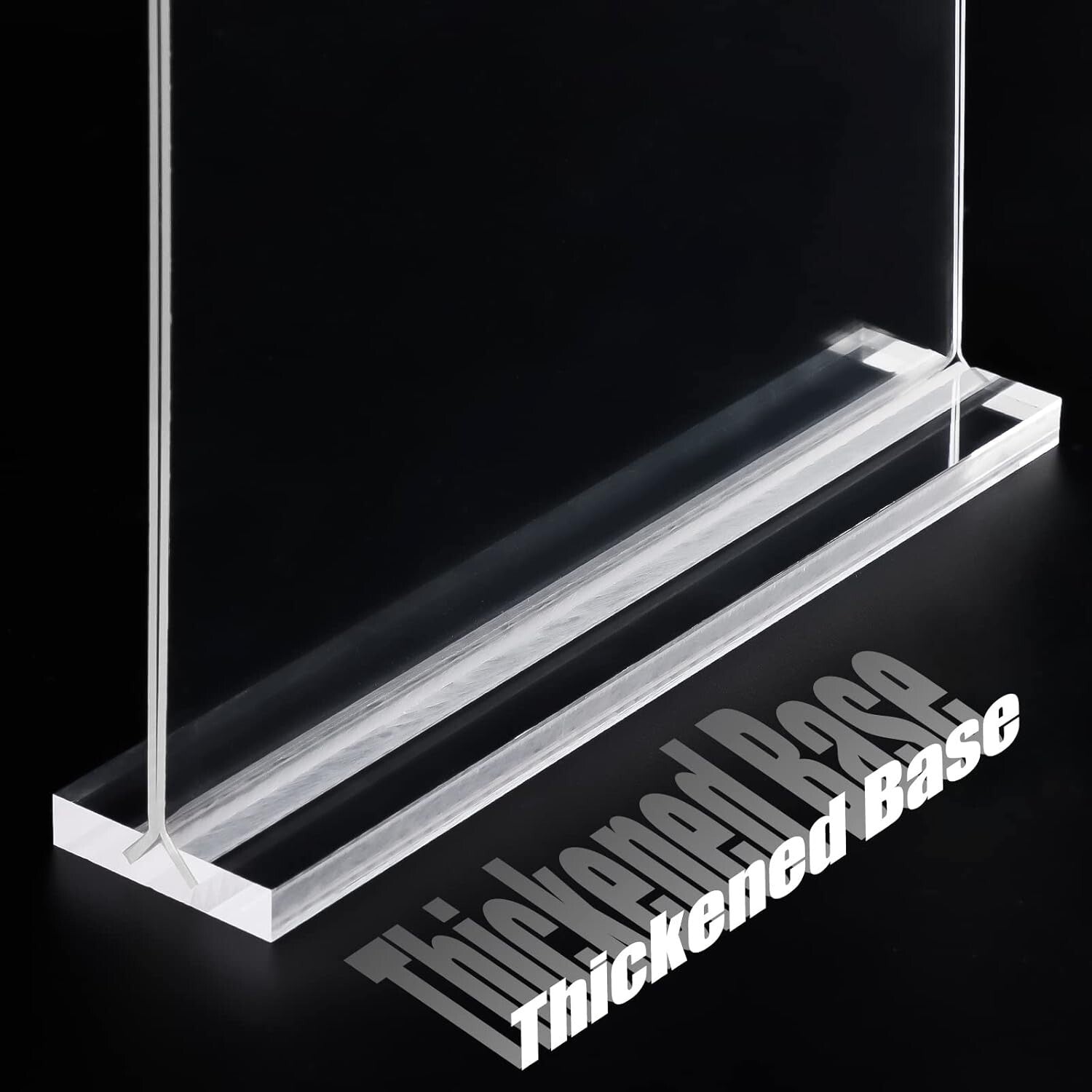 T-Shape Acrylic Stand 12-Pack for Menus & Flyers - Versatile Clear Displays