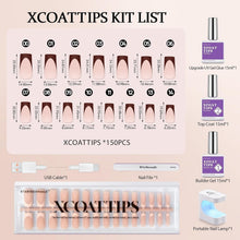 Load image into Gallery viewer, Professional Quality XCOATTIPS French Press-On Nails - 150 Long Gel Tips