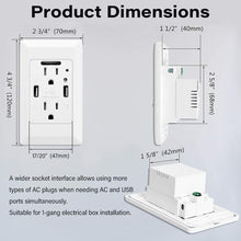 Load image into Gallery viewer, Receptacle with USB Charging and Night Sensor - Safe 15 Amp Electrical Solution