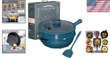 Load image into Gallery viewer, Non-Toxic 5 Quart Deep Frying Pan with Detachable Handle - Heat Indicator