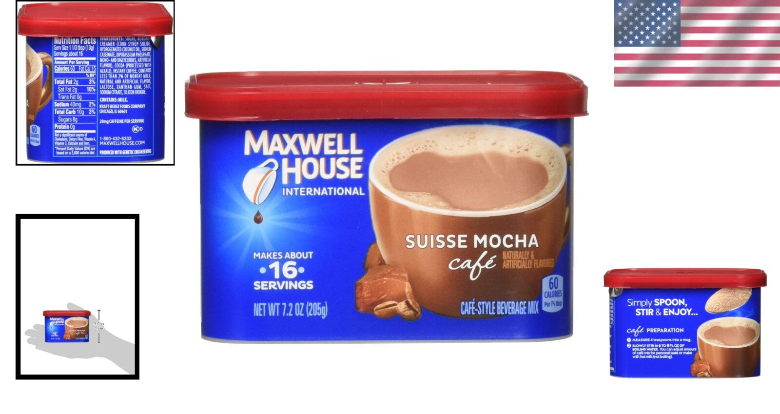 Rich & Creamy International Cafe Suisse Mocha 7.2 oz - 8 Pack for Every Occasion