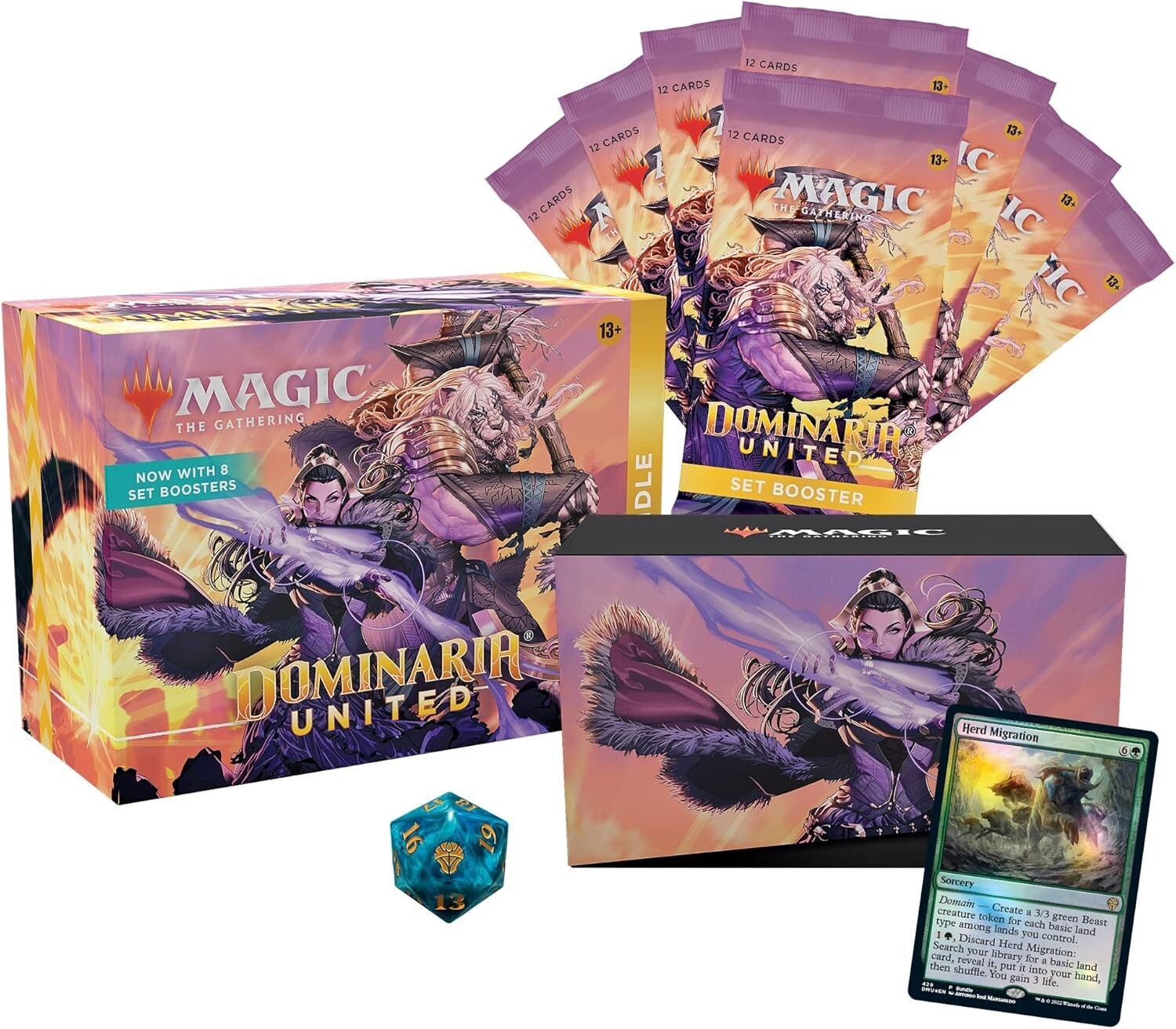Magic: The Gathering Dominaria Bundle - Collectible 8 Boosters & Accessories