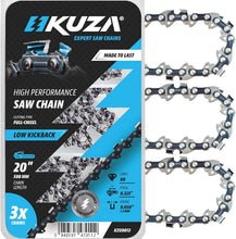 Load image into Gallery viewer, Effortless Cutting 20 Inch Chainsaw Chain - 0.325" Pitch, Low Kickback Design