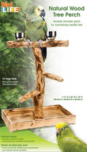 Load image into Gallery viewer, Large Indoor Bird Perch with Stainless Steel Cups - Ideal for Cockatoos &amp; Macaws