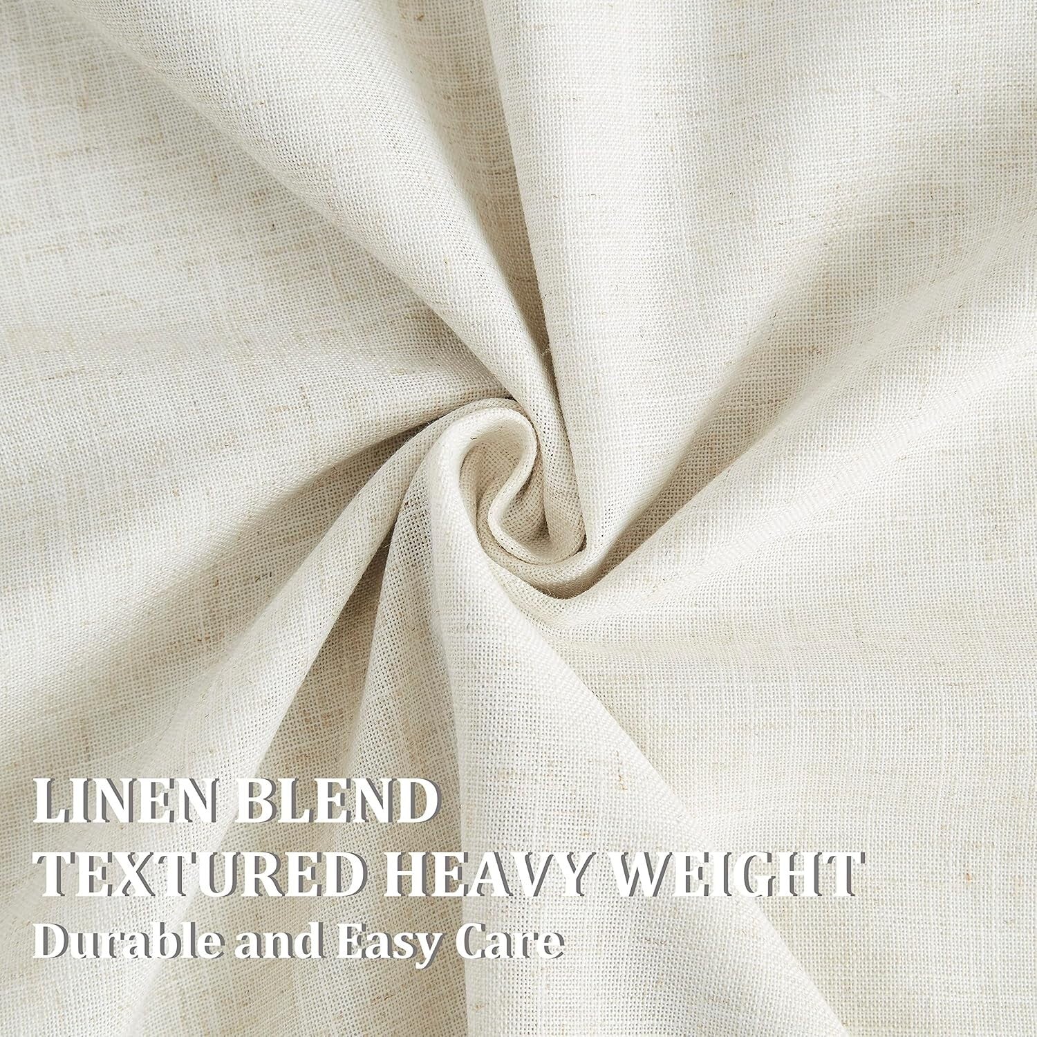 Elegant Natural Blackout Drapes with Pinch Pleat Design – 102" Long, Set of 2