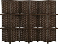 Load image into Gallery viewer, Versatile 6 Panel Wood Room Divider with Storage Shelves for Stylish Privacy