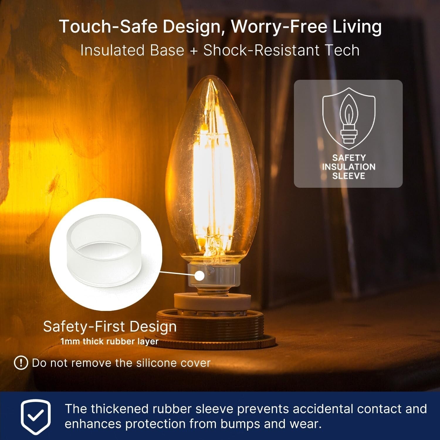 Energy Efficient 4.5W E12 LED Candelabra Bulbs - 60W Equivalent for Chandeliers