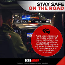 Load image into Gallery viewer, Universal Clip-On 15.8" Rearview Mirror - Clear View &amp; Blind Spot Reduction