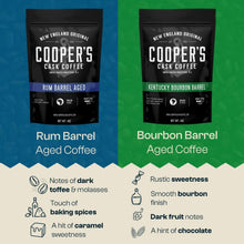 Load image into Gallery viewer, Bourbon &amp; Whiskey Barrel Aged Coffee Set - 4 Unique Flavors - 4 Ounce Packs