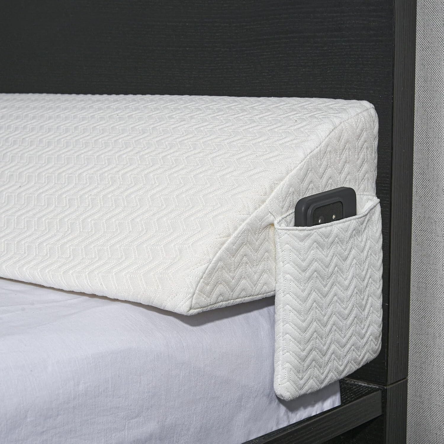 King Bed Wedge Pillow - Gap Filler with Storage Pockets for Ultimate Comfort