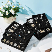 Load image into Gallery viewer, Versatile Stackable Velvet Jewelry Organizer - 18 Tray Set for All Occasions