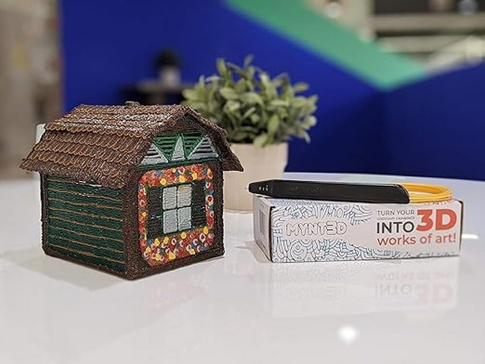 Ergonomic 3D Printing Pen with Adjustable Flow for Kids & Artists - Black