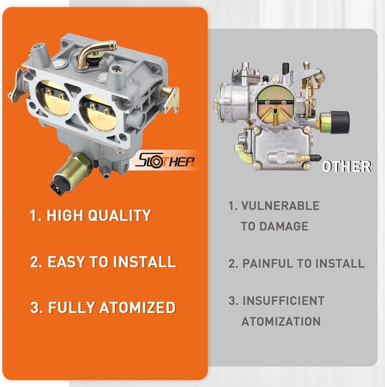 Durable Metal Carburetor with Gaskets for Generac GP15000 & GP17500 Generators