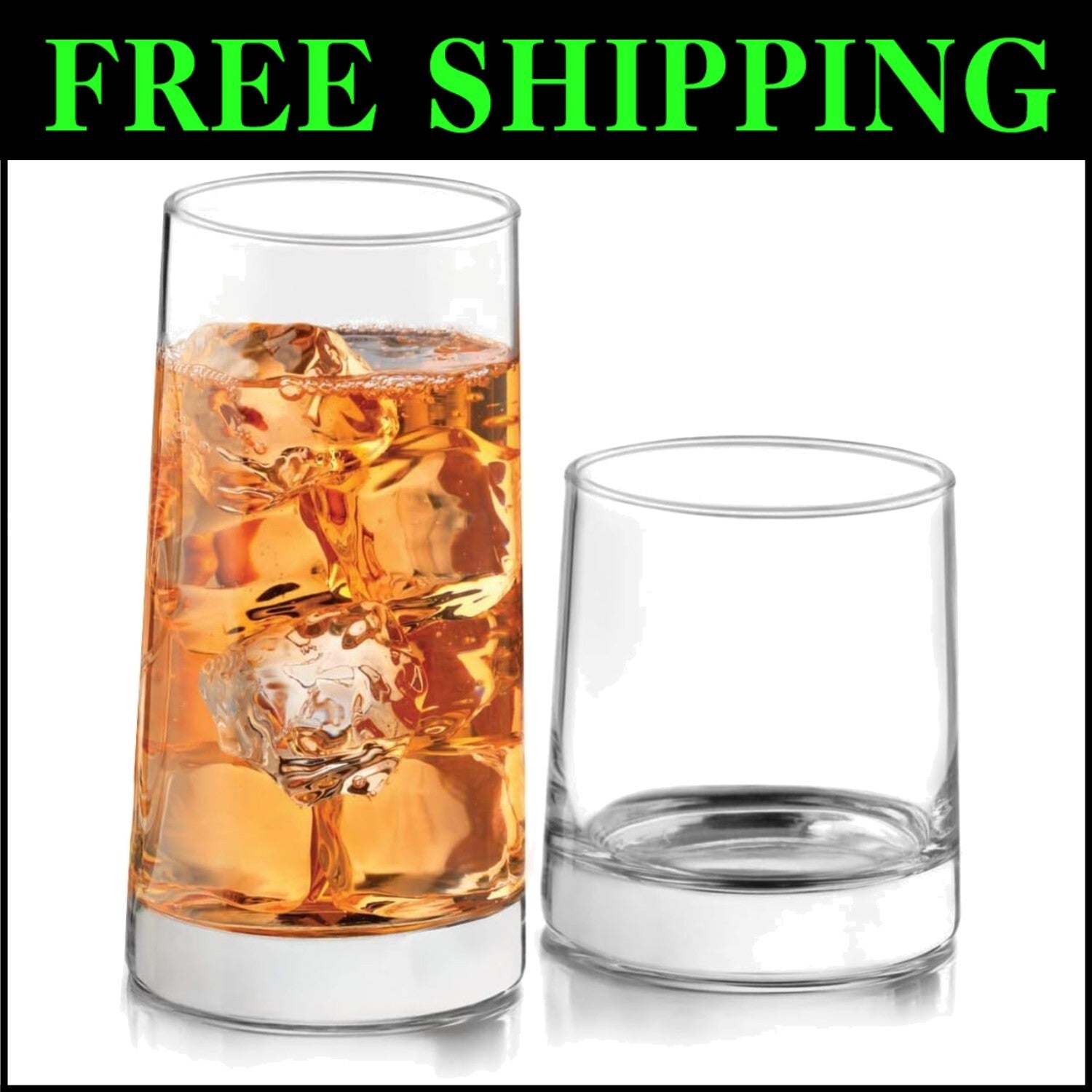 Sophisticated 16-Piece Glassware Set: Tumblers & Rocks Glasses for Entertaining