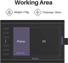 Load image into Gallery viewer, Inspiroy 8192 Pressure Sensitivity Drawing Tablet with 12 Hot Keys, Mac/PC