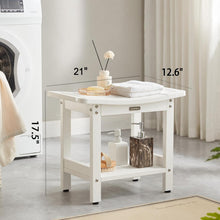 Load image into Gallery viewer, Waterproof Foldable Shower Bench with Storage Shelf &amp; Handles - 550 lbs Capacity