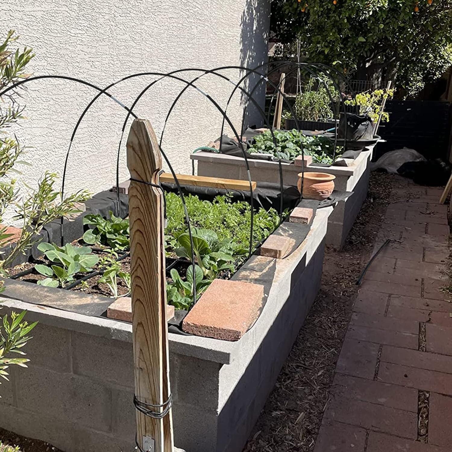 Durable 7FT Greenhouse Hoops - 12 Sets for Raised Bed Plant Protection